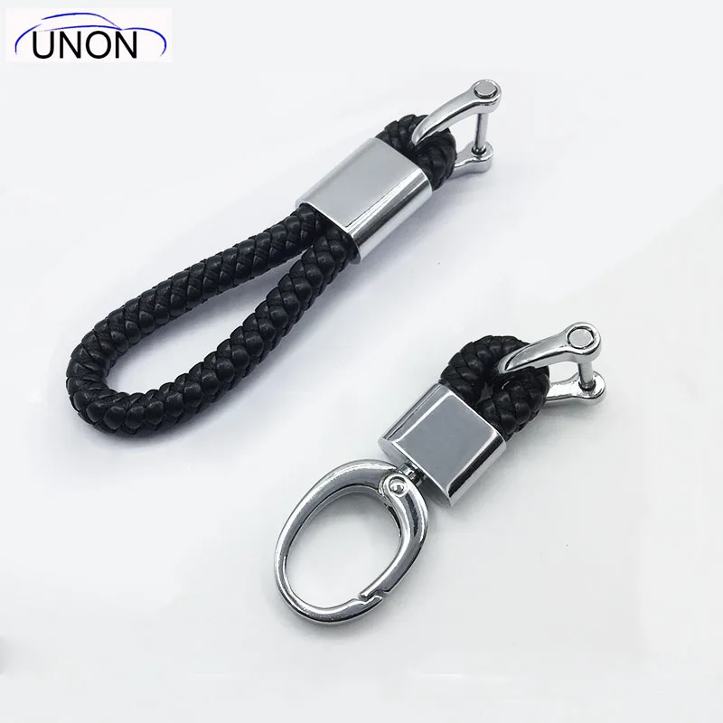 HOTTOP Custom Lettering Keychains Woven Leather Detachable