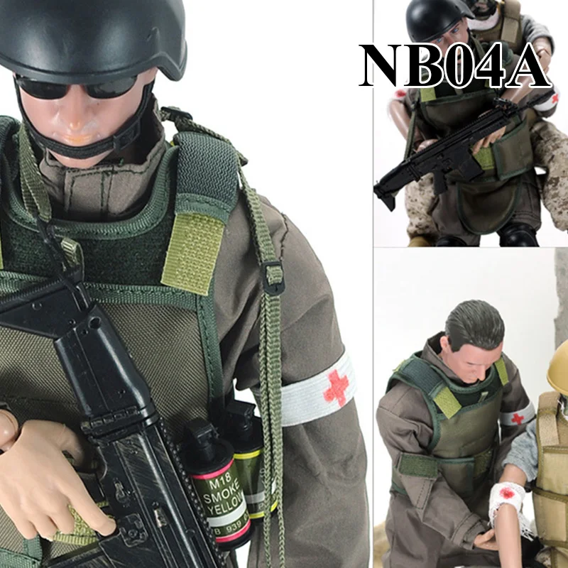 1/6 шкала спецназа солдат Полицейские собаки военные игры фигурки горячая распродажа - Цвет: NB04A