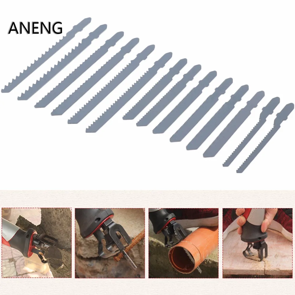 ANENG 14 шт. 6-32 TPI лобзиковые лезвия набор для дерева металл пластик Резка пилы лезвия