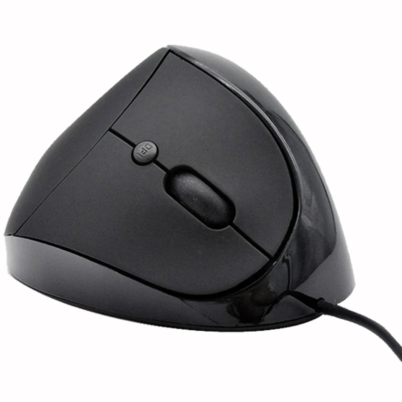black BASIX Проводная вертикальная мышь Эргономичный Оптический 2,4G 800/1200/1600 Точек на дюйм здоровый Вертикальная мышь для настольных ПК портативный компьютер Мышь - Цвет: black