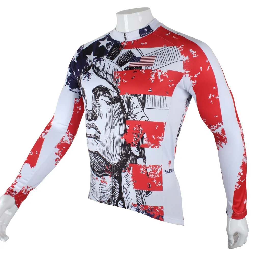 

PALADIN " American Elements " Mens Long Sleeve Cycling Jersey Bike Shirt Cycling Clothing