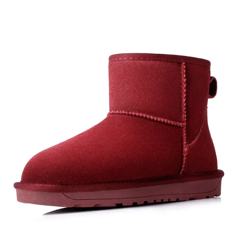 Cuculus/качественные женские зимние ботинки из коровьей замши; зимние ботинки; Повседневная брендовая зимняя обувь на шнуровке; женские ботинки из плюша; 5854