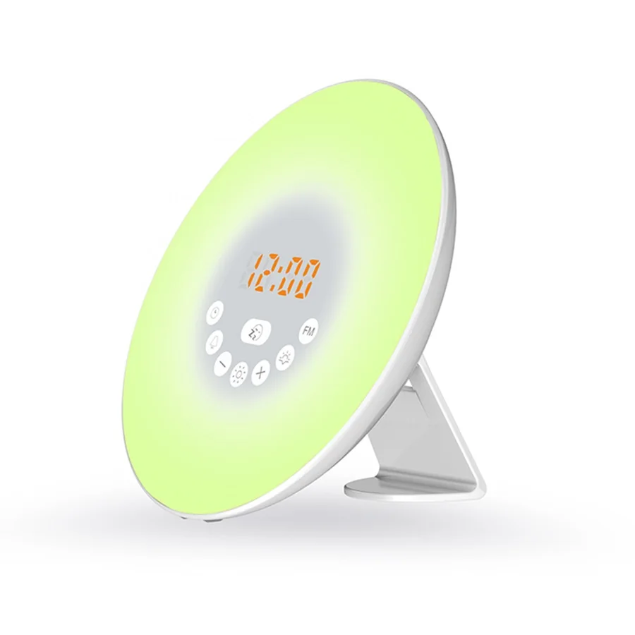 

New Digital Night Light Led Alarm Clock FM Radio and Natural Sound with Wake Up Alarm Snooze Sleep Function Red Time Display