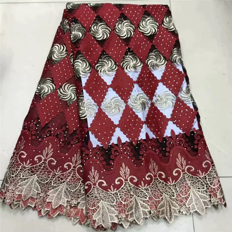 Новинка нигерийское кружево ткань камни вышивка кружевная ткань высокого качества Африканский Французский кружевной ткани для свадебного платья df15-8