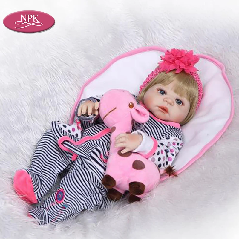 

NPK 57CM Full Silicone Vinyl Reborn Baby Dolls Boy Realista Babies Doll For Princess Children Christmas Gift Reborn Bebe Boencas