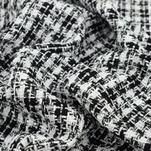 Черный Белый Зеленый плед пряжа окрашенная из ткани твидовый ткань для пальто Базен riche getzner tela tissus au метр салфетка Ткань DIY