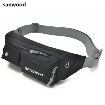

Newest Unisex Waterproof Nylon Zipper Waist Bag Earphone Hole Shoulder Bag Pouch