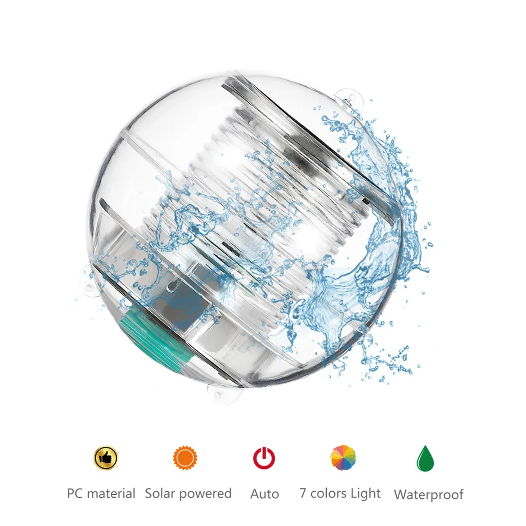 

Solar Floating Light Pond Light Waterproof Color Changing LED Solar Pool Light Night Light Lamp Solar-Powered Floating Lamp