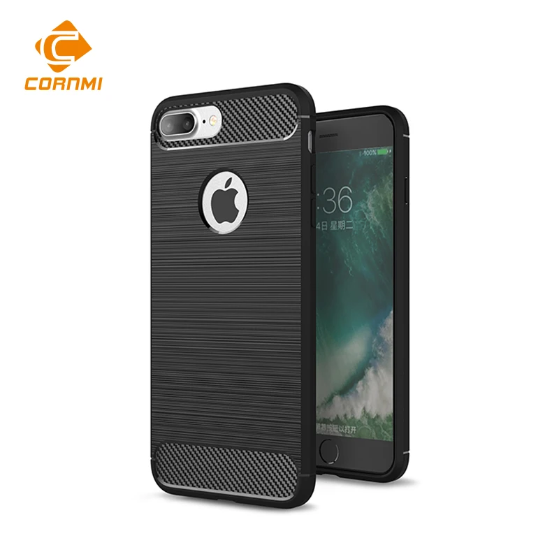 

Anti-knock Phone Case For iPhone 7 8 Soft Silicone+PC Armor Shockproof Back Cover Cases Shell CORNMI