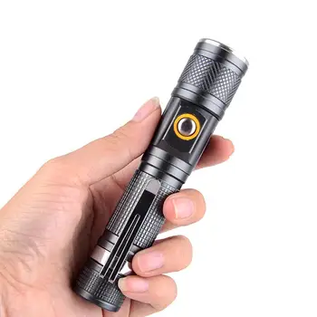 

T6 LED 3800 Lumens Flashlight Adjustable Focus 3 Modes 18650 Battery Direct Charging Mini Torch Waterproof