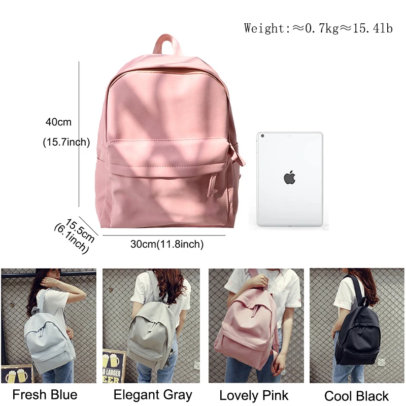 TRISJEM nueva Mochila escolar para mujeres de cuero Pu Rosa Harajuku Mochila para adolescentes Mochila de viaje Mochila para parejas saco azul A Dos TRISJEM nueva Mochila escolar para mujeres de cuero Pu Rosa Harajuku Mochila para adolescentes Mochila de viaje Mochila para parejas saco azul A Dos