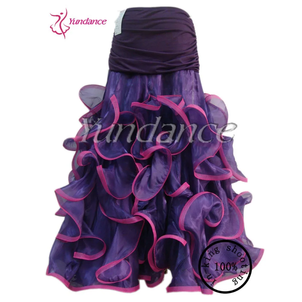 S-372 многоярусная фиолетовая танцевальная одежда