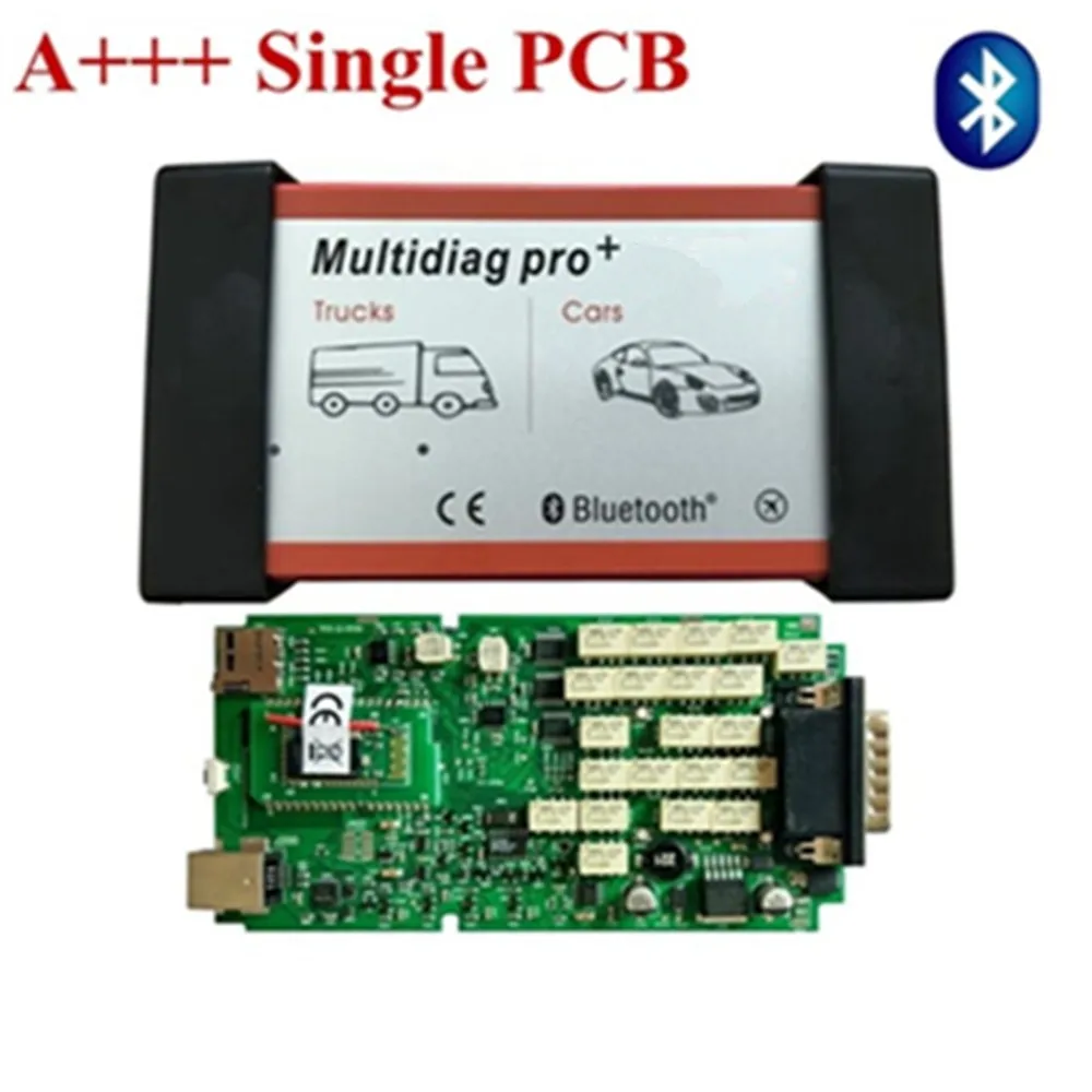 

Single Green PCB VD TCS Cdp Pro Diagnostic Tool A+ Quality Multidiag Pro+ With Bluetooth Do More Cars/Trucks and OBD2 Scanner
