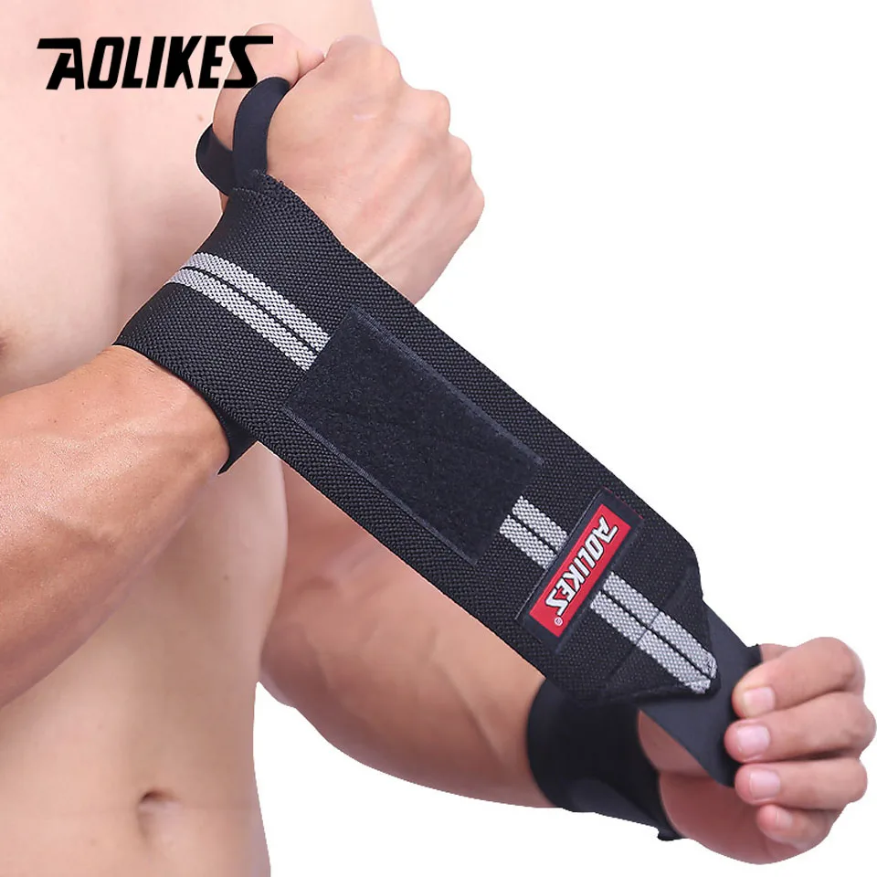

AOLIKES 1 Pair Wristband Wrist Support Weight Lifting Gym Training Wrist Support Brace Straps Wraps Crossfit Powerlifting