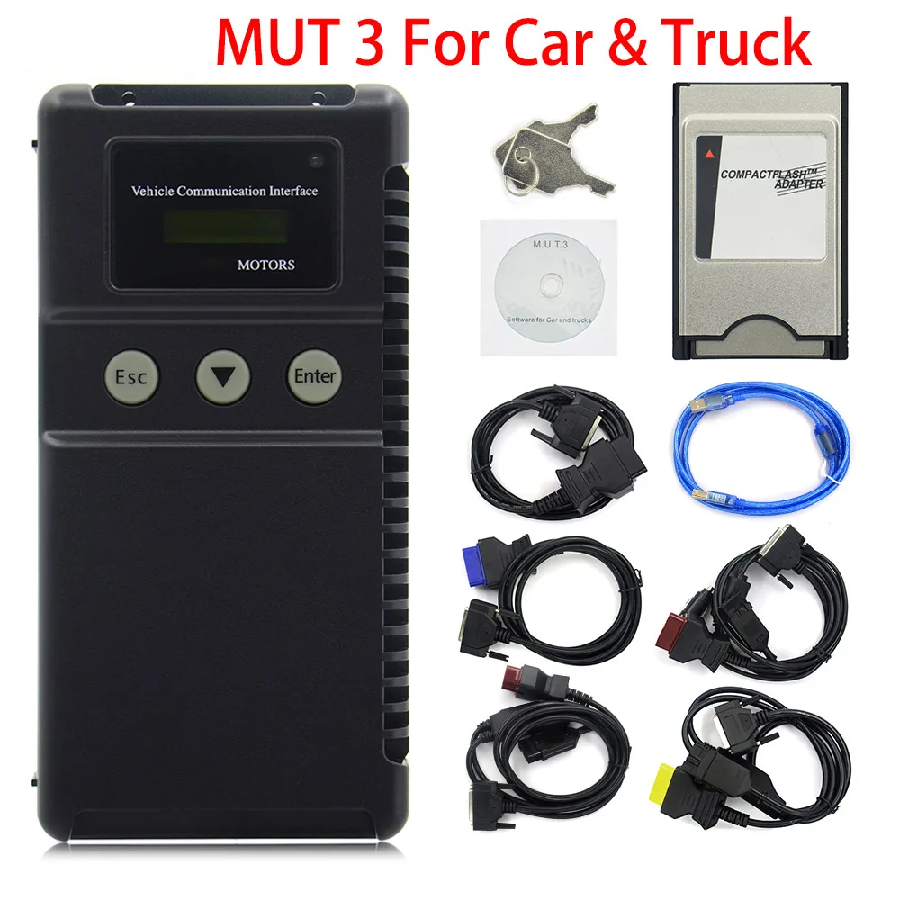 MUT3 тестер для автомобилей и грузовиков диагностический инструмент mut iii с Cf crad Mut-3 - Цвет: For Cars and Trucks