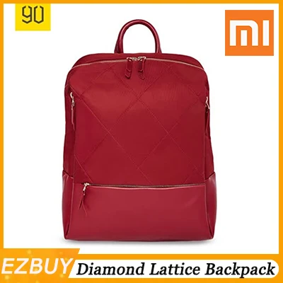 

Mi Xiaomi Ecosystem 90FUN Fashion Diamond Lattice Backpack Women Girl Shopping laptop Bag for School College Travel Trip
