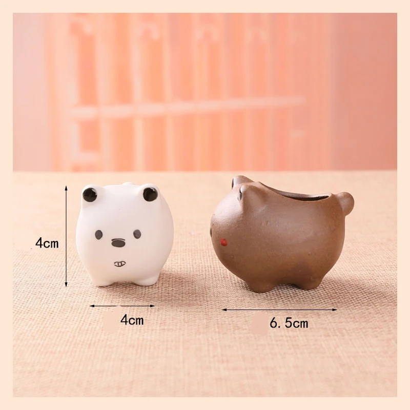 Cartoon Cute Bear Succulent Flower Pots Hot Sale Mini Planter Bonsai Decor Balcony Small Garden Wall Planter Desktop Office Home