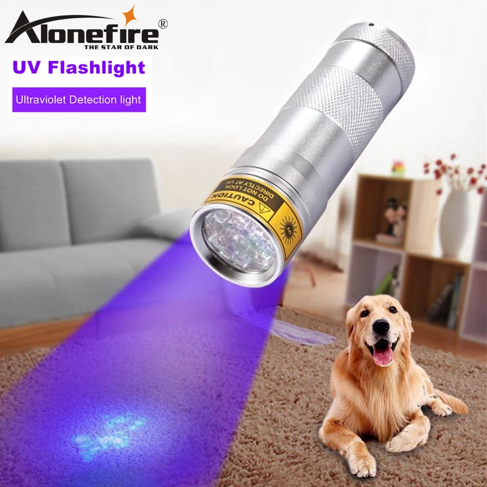 Ультрафиолетосветильник лампа ALONEFIRE 12 светодиодов 395 400 нм|check money|crack detectionflashlight lamp