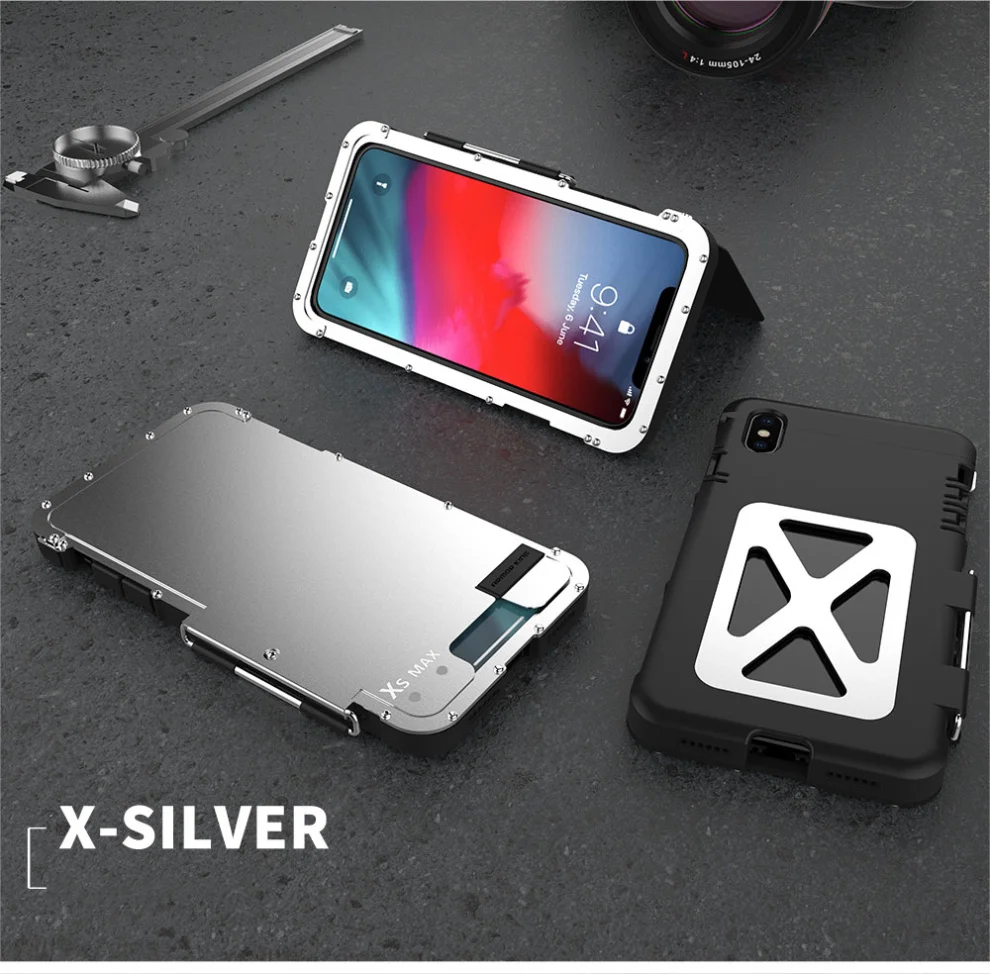 Чехол для телефона для iPhone XS MAX, роскошный стальной металлический флип-чехол для iPhone X/XS MAX/XR, жесткий защитный чехол