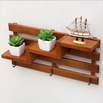 

Nordic Style Wood Shelves with Hook Wall Shelf Wall Mounted Storage Rack Organization For Home Decor DIY Wall Decoration Holder