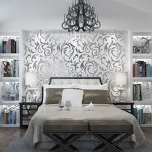 Европейский стиль скорпион Лист обои спальня ТВ фоне обоев Нетканые крюк цветы обои