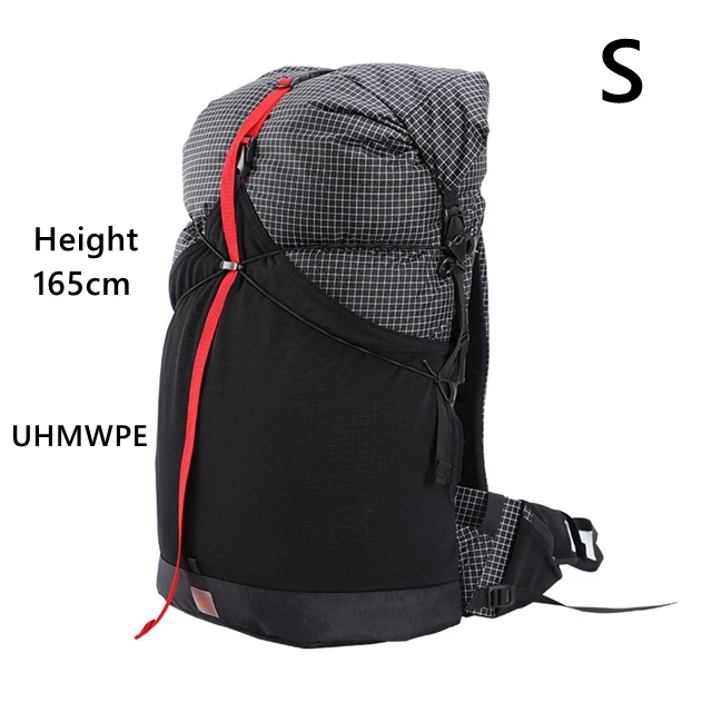 3F UL GEAR 35L рюкзак X-PAC/СВМПЭ материал легкий прочный путешествия Кемпинг Сверхлегкий походный - Цвет: UHMWPE  Black S