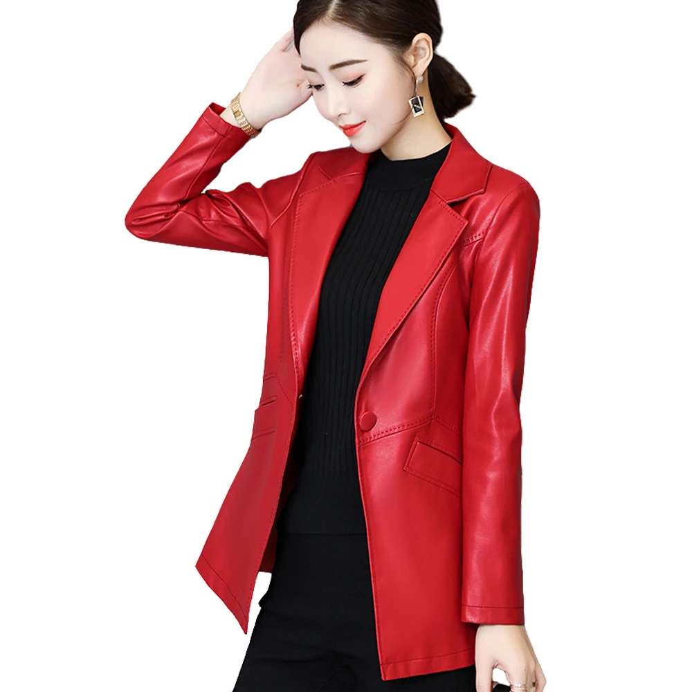 Newton petite red leather blazer ass tits