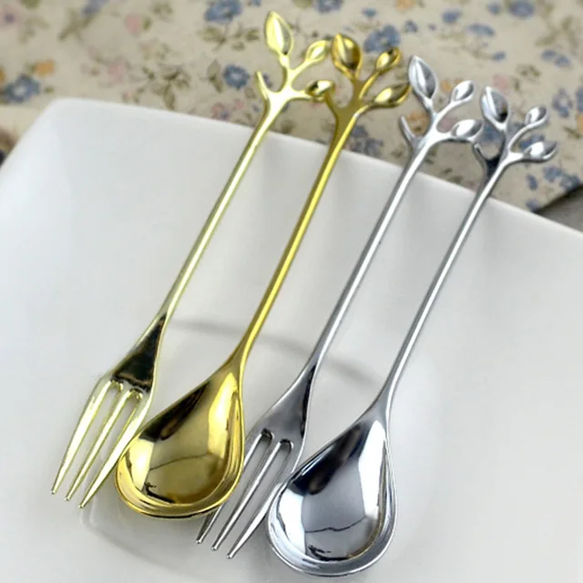 Cheap 4 Pcs Tableware Set Spoon Fork Zinc Alloy Coffee Scoop Dessert Forks Dinnerware for Home Cafe FP8 JY16 Cheap 4 Pcs Tableware Set Spoon Fork Zinc Alloy Coffee Scoop Dessert Forks Dinnerware for Home Cafe FP8 JY16