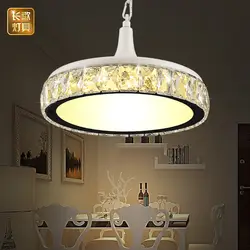 Светодио дный столовая лампа кристалл ресторан подвесной светильник одна голова современный минималистский столовая обеденный стол