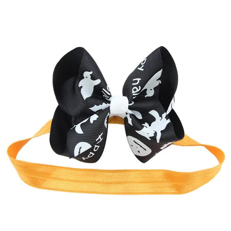 

VTOM Headwear Baby Girls Halloween Best Selling Headband Hit Color Bow Elastic Hair Head Hairband outfits Headbans