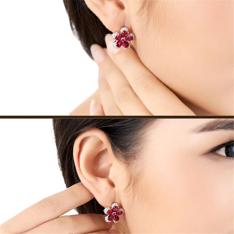 Austria-Swarovski-crystal-red-flower-wedding-stud-earring_06