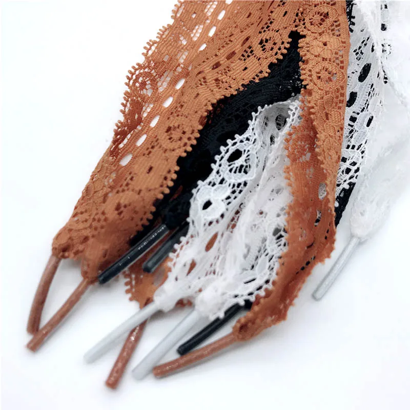 12 Pairs Special Laces Shoelaces Personality Style Canvas Shoelaces Black White Brown Eastic Beautiful Transparent Laces Leisure