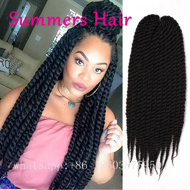 Synthetic Crochet Hair Extension 18inch Senegalese Twist Synthetic Crochet Hair Extension 18inch Senegalese Twist Colourful Havana Hairstyle For Beautiful Women