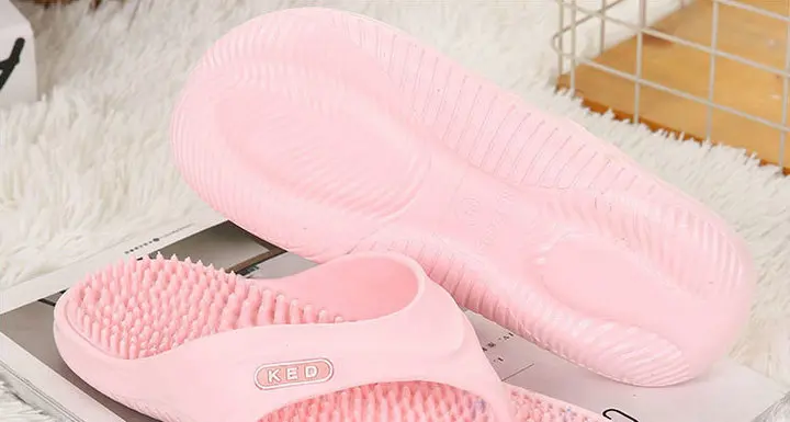 new casual fashion factory direct sales Summer sliders Anti Slip Massager Sole Indoor and outdoor Women Flat Slippers (9)