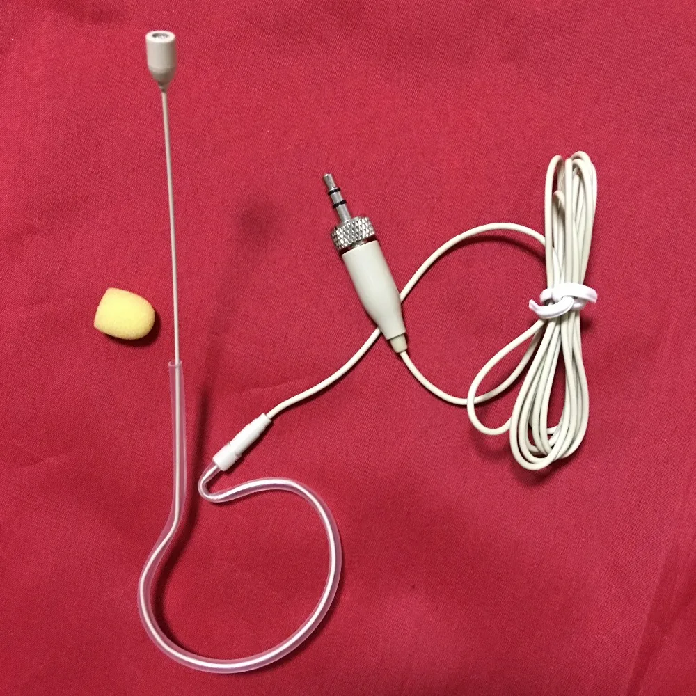 E-3-C с подвесом для одного наушника Проводная гарнитура конденсаторный микрофон с(1/") 3,5 мм женский винт блокировочный разъем(для Sennheisir