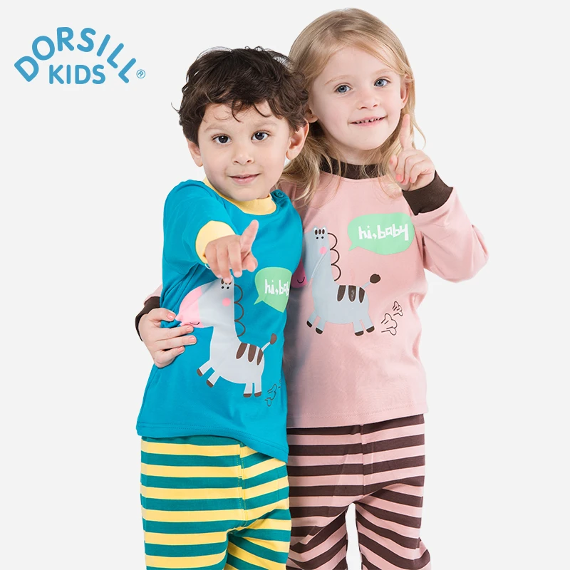 Dorsill New Winter Children s Sleepwear Cotton Soft and Comfortable Kids Long Johns Warm Long Sleeve