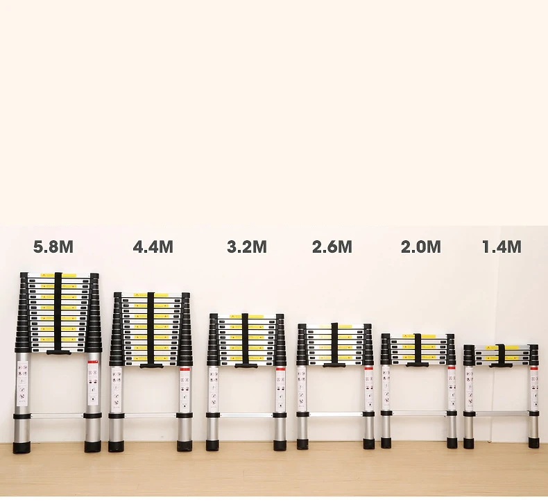 10.5ft/3,2 m телескопическая лестница алюминиевая удлиненная Высокая многоцелевая телескопическая лестница безопасности Спасательная Лестница