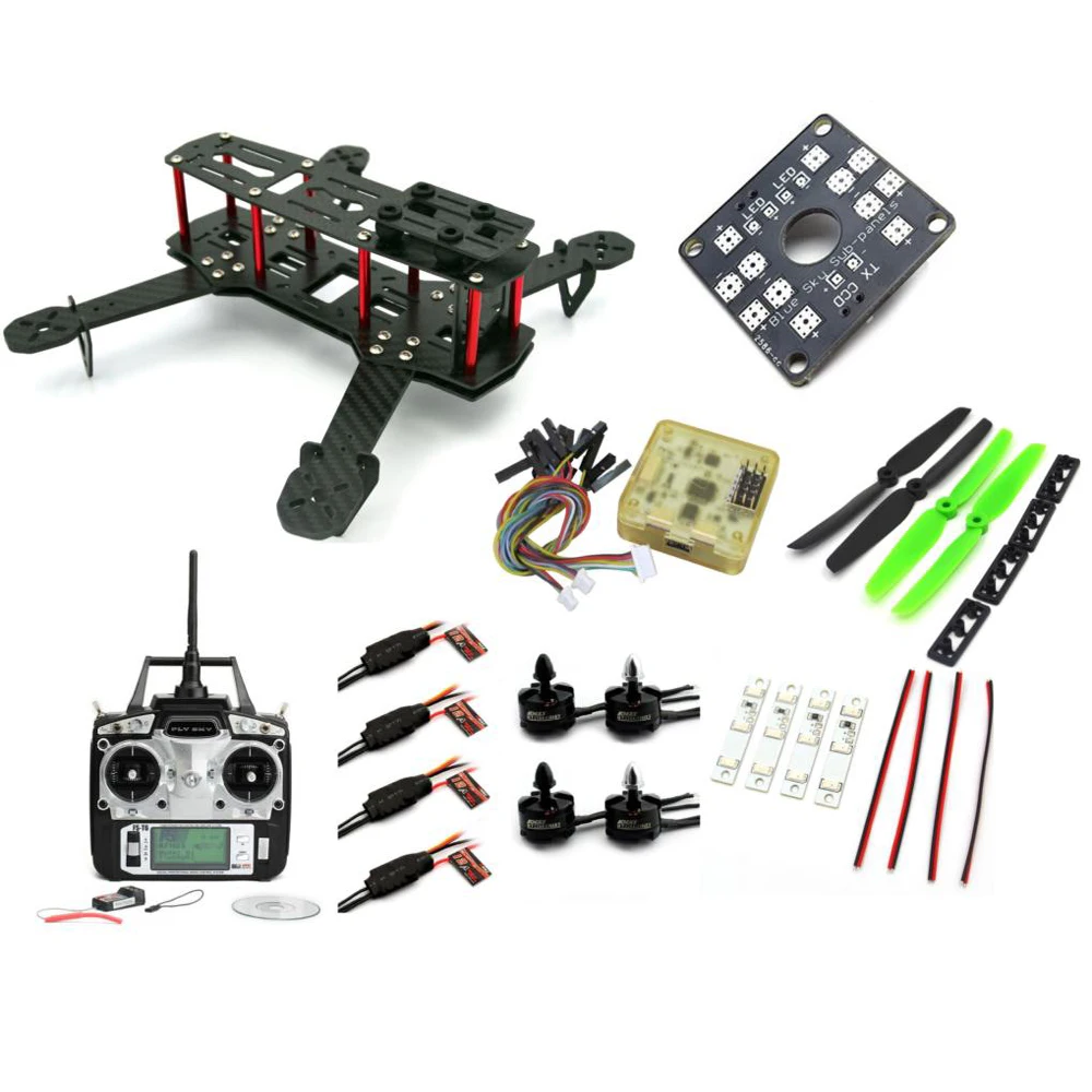 Lowest Prices Carbon Fiber Mini QAV250 C250 Quadcopter Frame Motor 12A Esc CC3D Flight Control