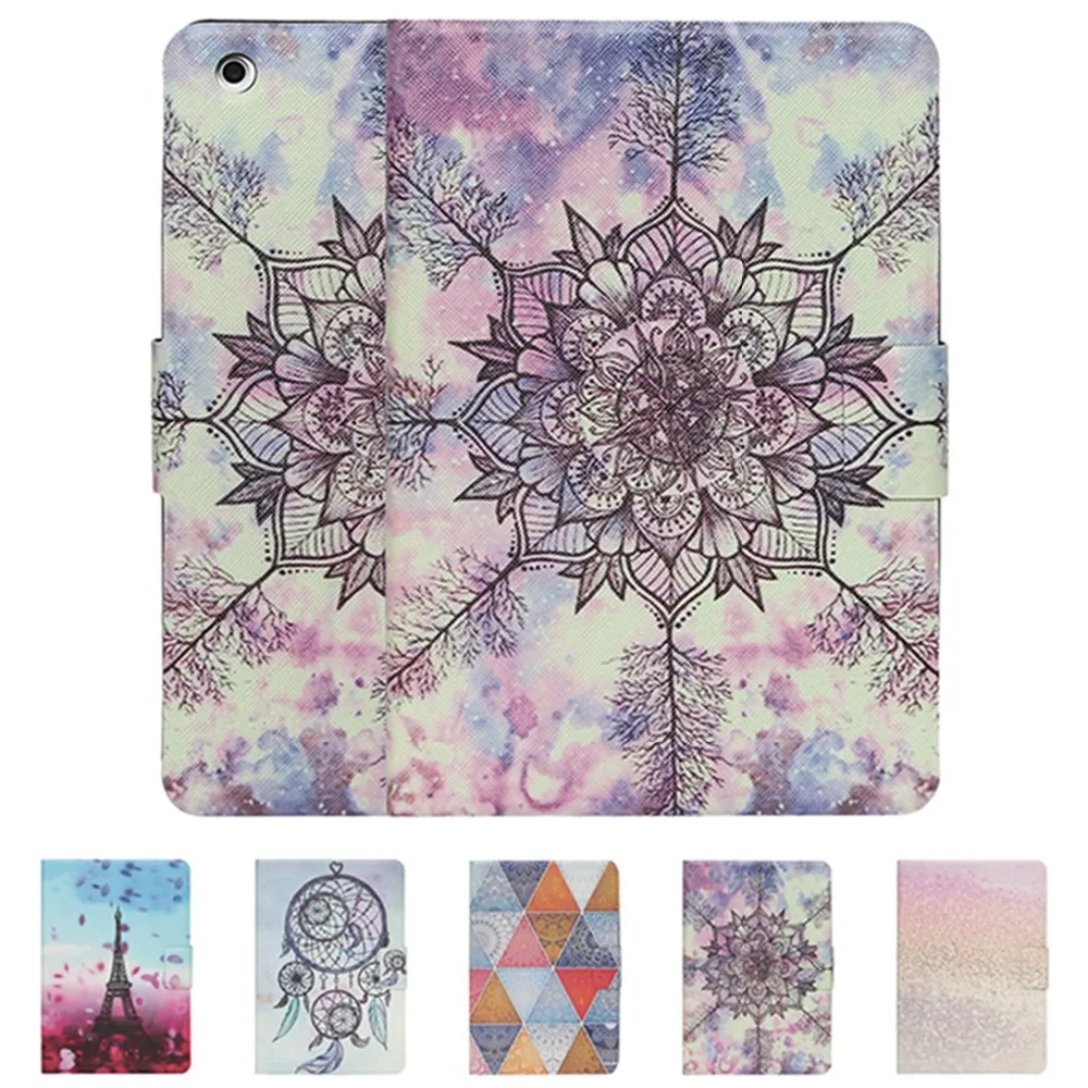 

High quality Fashion painted Smart Case Cover For iPad 2 3 4 Auto Sleep/Wake Funda cases PU Leather Stand With Wallet Pocket