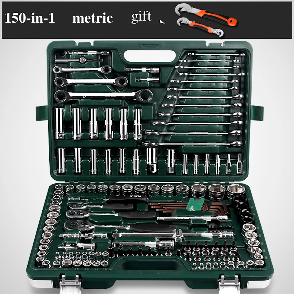 150 en 1 Combinación reparación kit herramientas mano para auto motocicletas generador Motores neumático métrica herramienta de profesional|handtools set|repair kitprofessional hand - AliExpress