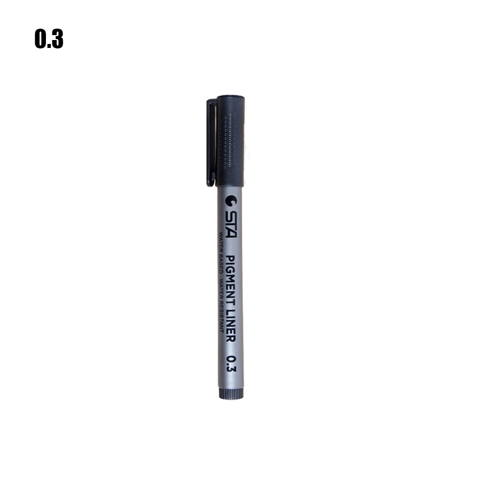9 видов стилей, водостойкая ручка с защитой от выцветания, тонкая подводка, черные чернила, эскиз, водный маркер, ручка для манги