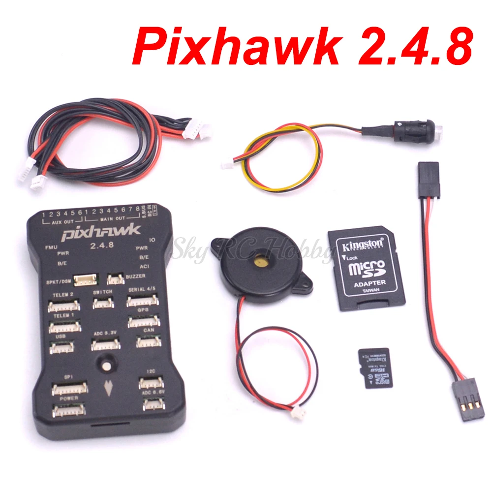 

Pixhawk PX4 Autopilot PIX 2.4.8 32 Bit Flight Controller with Safety Switch and Buzzer 4GB Card for S500 S550 F450 RC Quad
