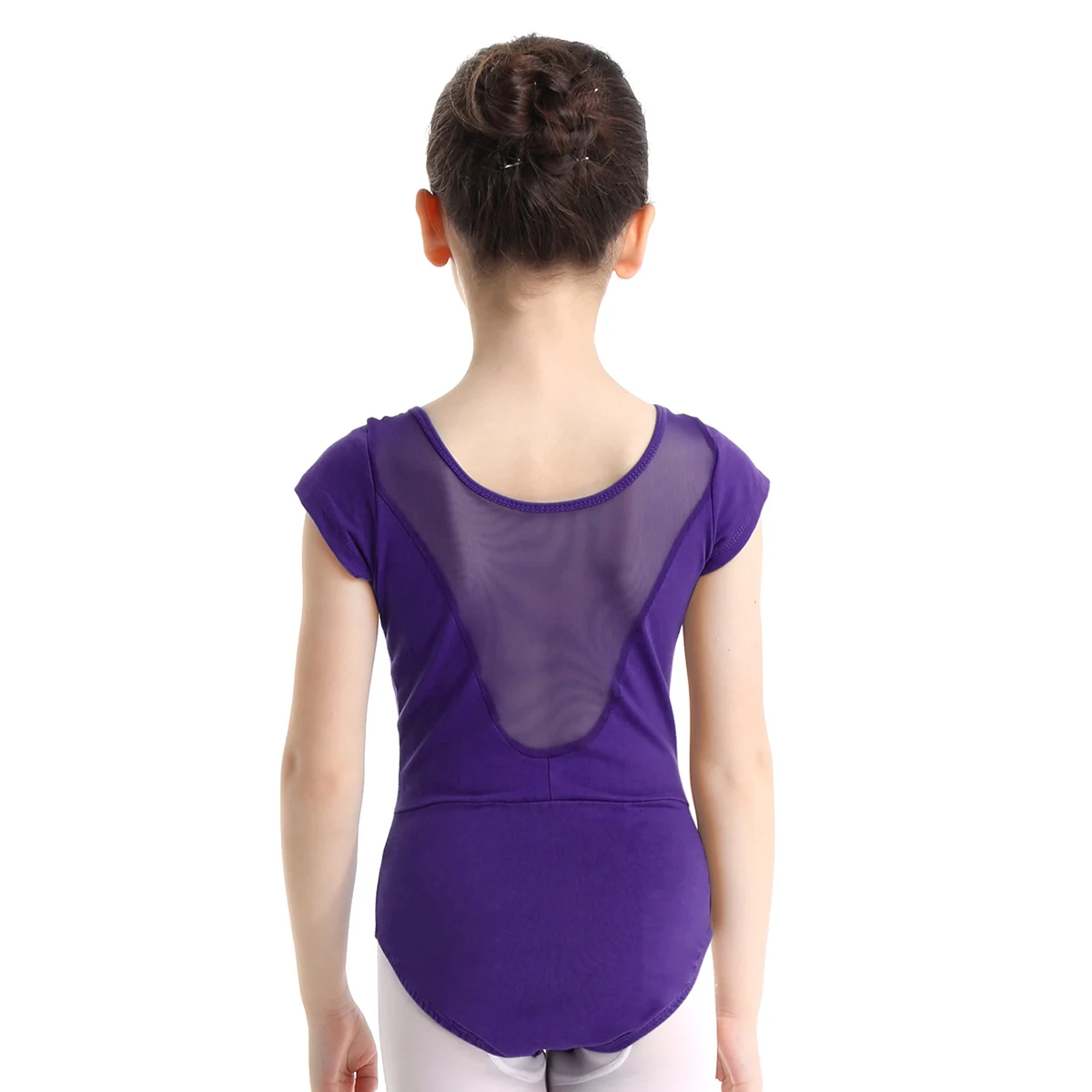 IEFiEL/танцевальный костюм-пачка с v-образным вырезом для девочек, танцевальный костюм для балета, гимнастики, трико для детей, балетная пачка, балерина