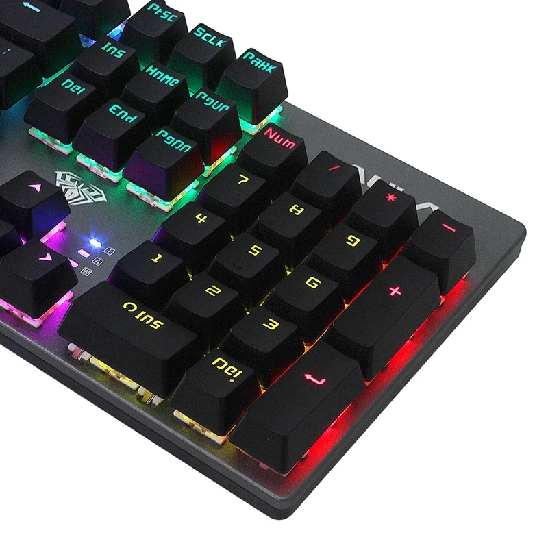 Новый игровой механический переключатель клавиатуры 104key USB Проводная клавиатура