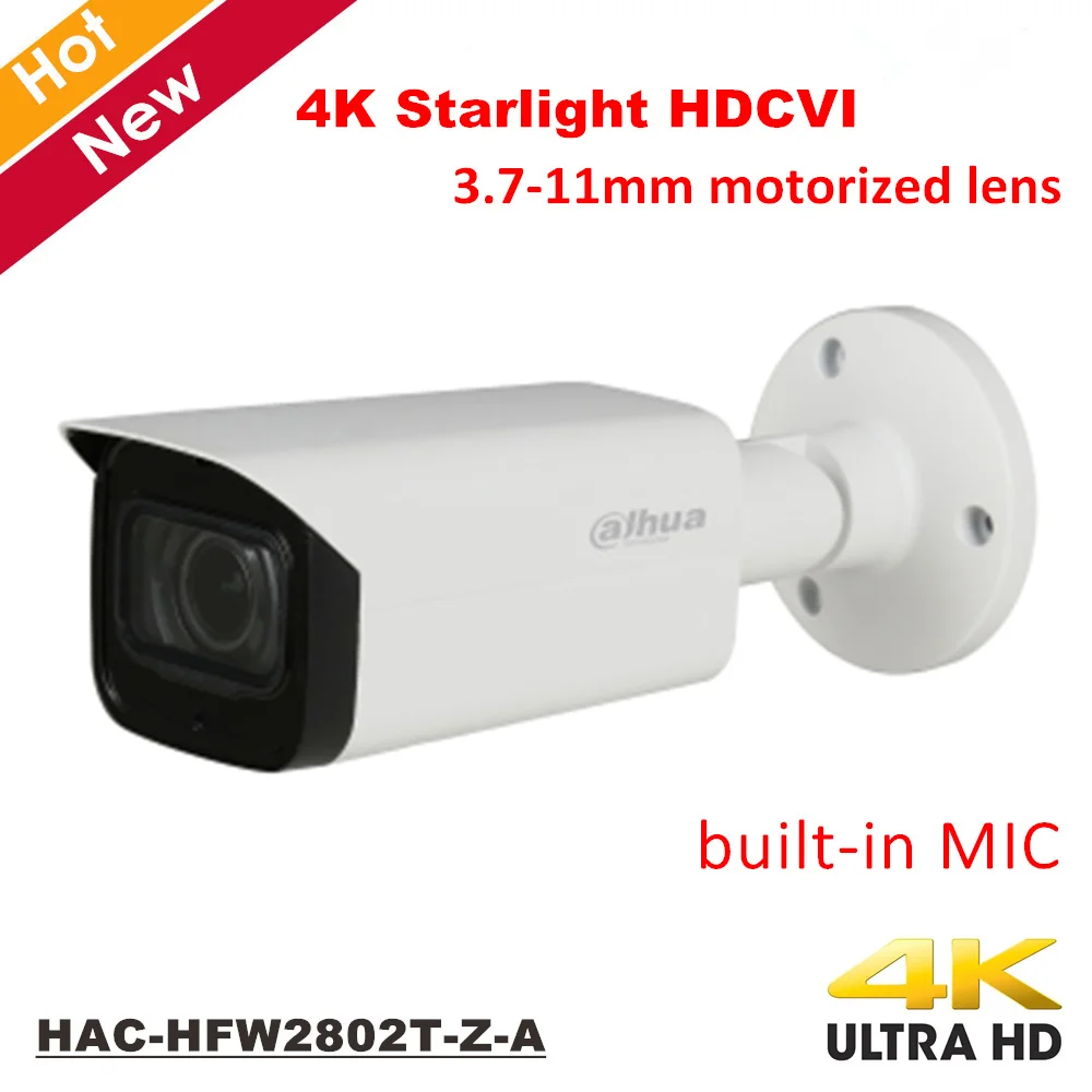 Dahua 4K Starlight HDCVI камера Smart IR Suivillance Встроенный микрофон IP67 Коаксиальная 3 7-11 мм