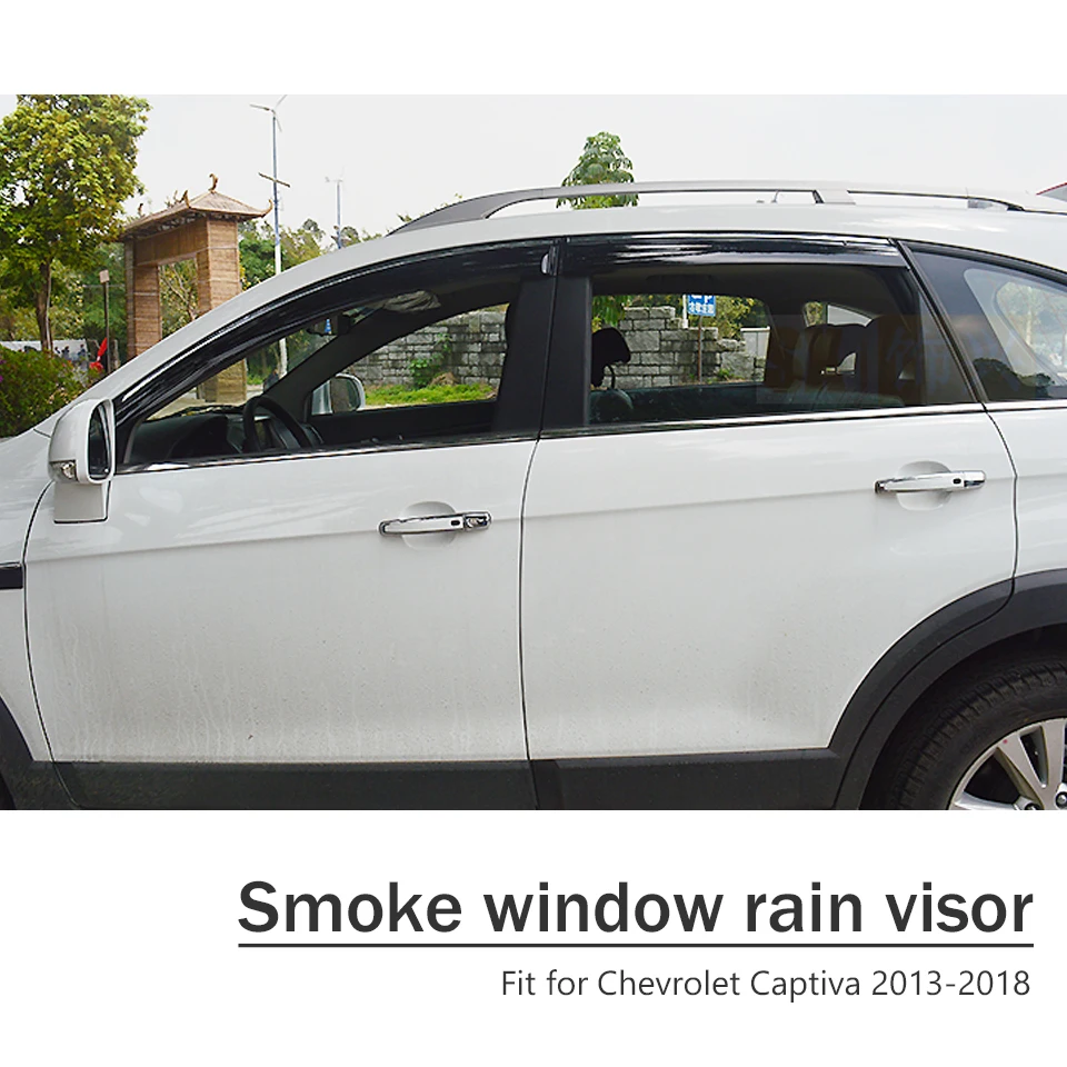 Mcrea 4 шт., АБС-пластик, автомобильный дым окно Защита от солнца дождь козырек-отражатель гвардии для Chevrolet Captiva 2013 аксессуары