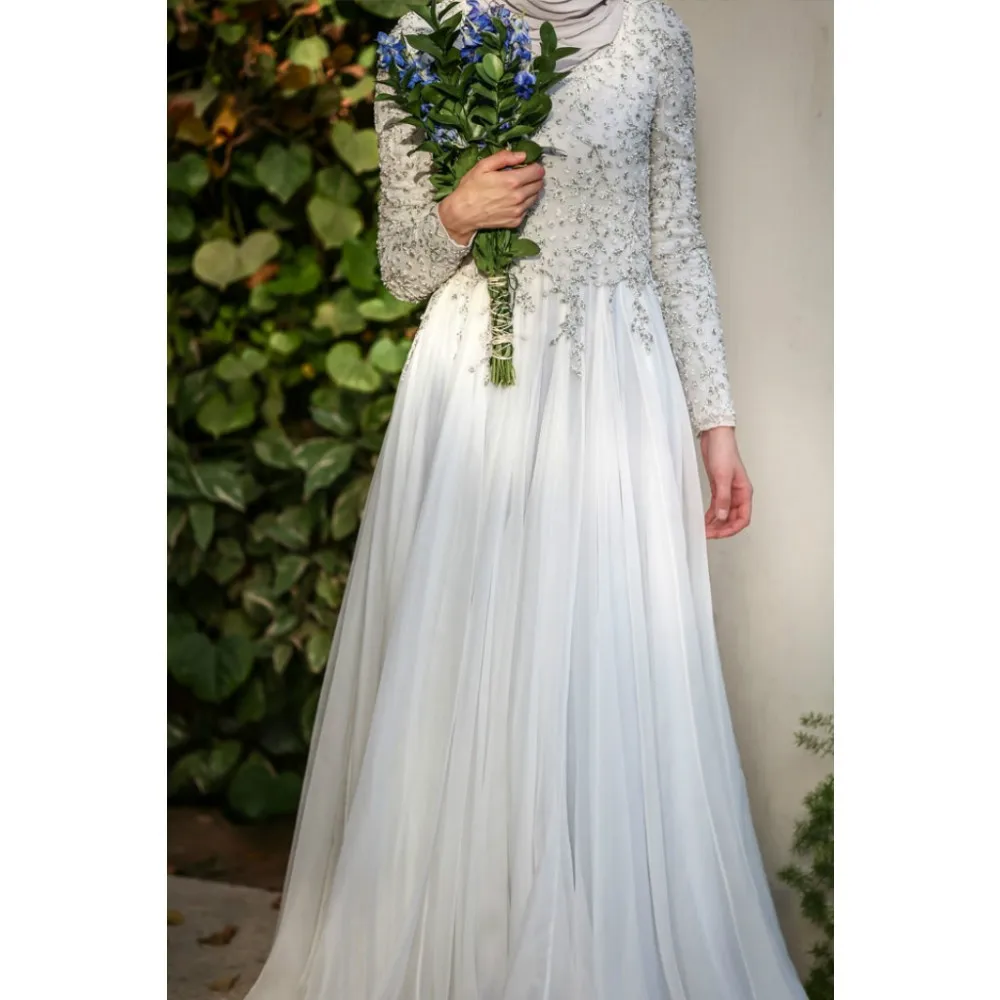 vestido de noiva элегантное мусульманское арабское платье-Кафтан вечернее свадебное платье с длинным рукавом Дубай Мать невесты платья
