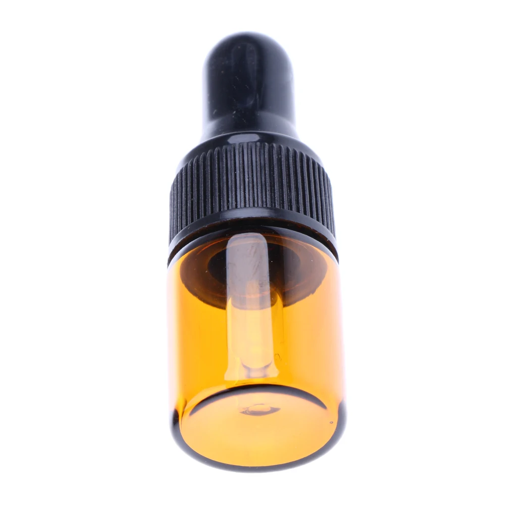 40pcs High Quality Mini Refill Glass Empty Dropper Bottles Vials Containers For Essential Oils Perfume 1ML 2ML