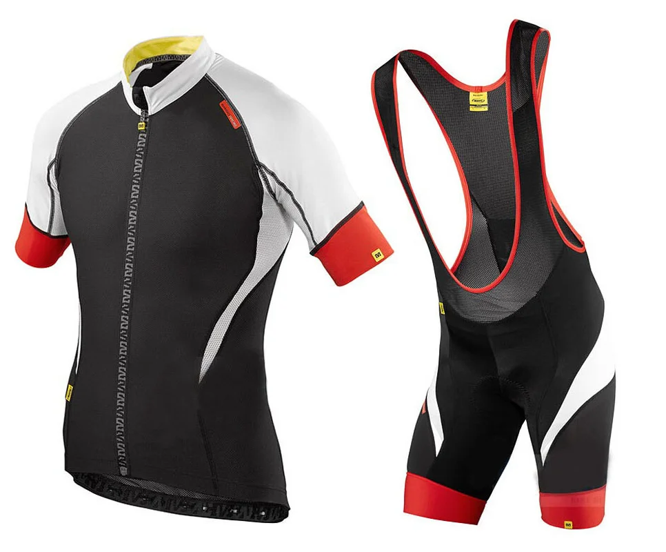

Mavic Cycling Jerseys Set Cycling Short Sleeve Pullovers + 20D GEL Pad Bibs Breathable Shorts Quick-drying Cycling Clothes