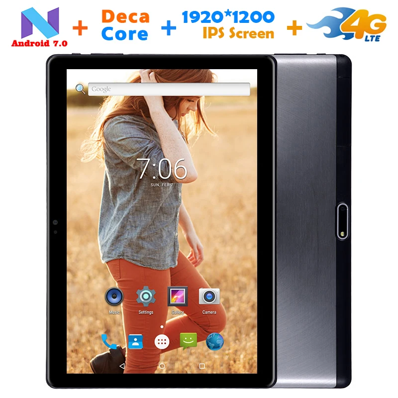 Google Tablet Android 7.0 OS 10 inch tablet 4G FDD Lte Deca Core 4GB